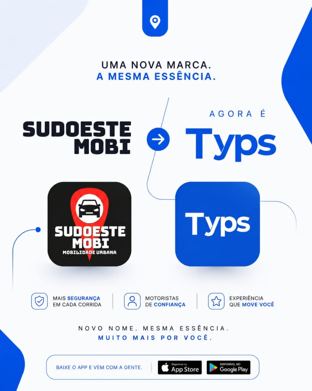 Transição Oficial: Sudoeste Mobi agora é Typs